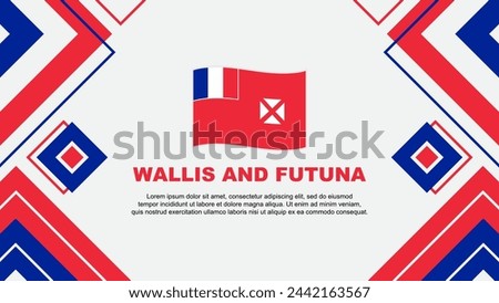 Wallis And Futuna Flag Abstract Background Design Template. Wallis And Futuna Independence Day Banner Wallpaper Vector Illustration. Wallis And Futuna Background
