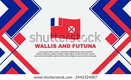 Wallis And Futuna Flag Abstract Background Design Template. Wallis And Futuna Independence Day Banner Wallpaper Vector Illustration. Wallis And Futuna Banner