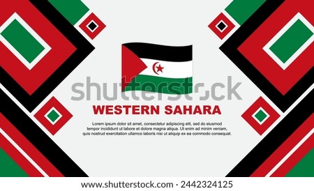 Western Sahara Flag Abstract Background Design Template. Western Sahara Independence Day Banner Wallpaper Vector Illustration. Western Sahara Cartoon