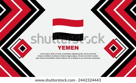 Yemen Flag Abstract Background Design Template. Yemen Independence Day Banner Wallpaper Vector Illustration. Yemen Design