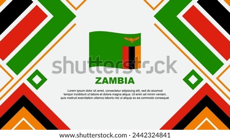 Zambia Flag Abstract Background Design Template. Zambia Independence Day Banner Wallpaper Vector Illustration. Zambia Flag