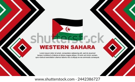 Western Sahara Flag Abstract Background Design Template. Western Sahara Independence Day Banner Wallpaper Vector Illustration. Western Sahara Design
