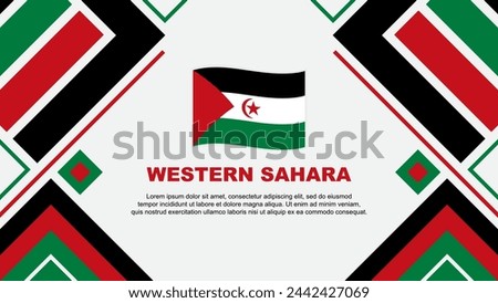 Western Sahara Flag Abstract Background Design Template. Western Sahara Independence Day Banner Wallpaper Vector Illustration. Western Sahara Flag