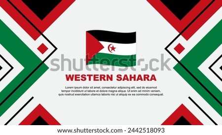 Western Sahara Flag Abstract Background Design Template. Western Sahara Independence Day Banner Wallpaper Vector Illustration. Western Sahara Illustration