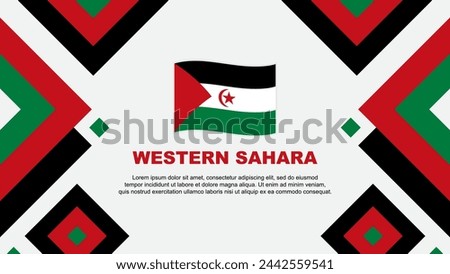 Western Sahara Flag Abstract Background Design Template. Western Sahara Independence Day Banner Wallpaper Vector Illustration. Western Sahara Template