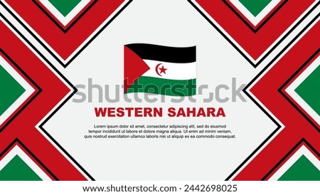 Western Sahara Flag Abstract Background Design Template. Western Sahara Independence Day Banner Wallpaper Vector Illustration. Western Sahara Vector