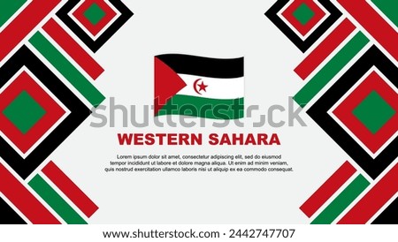 Western Sahara Flag Abstract Background Design Template. Western Sahara Independence Day Banner Wallpaper Vector Illustration. Western Sahara