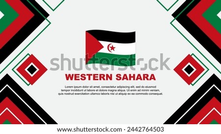 Western Sahara Flag Abstract Background Design Template. Western Sahara Independence Day Banner Wallpaper Vector Illustration. Western Sahara Background