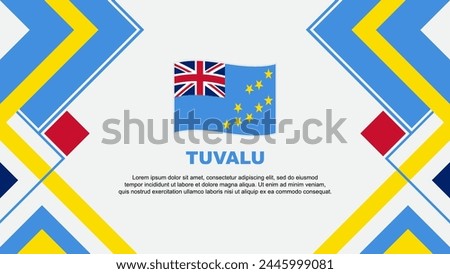 Tuvalu Flag Abstract Background Design Template. Tuvalu Independence Day Banner Wallpaper Vector Illustration. Tuvalu Banner