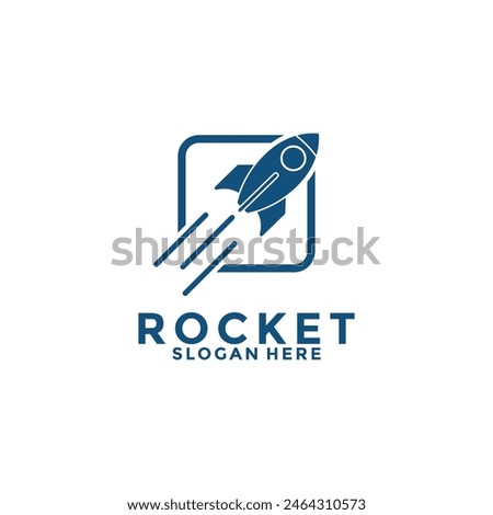 rocket launch vector logo design, simple modern rocket logo design inspiration