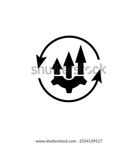 Arrow Up with Repeat icon. Action Plan Icons vector illustration