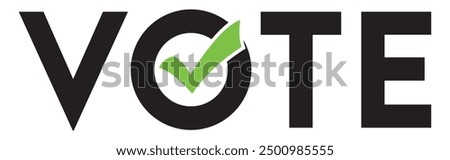 Elections vote sign vector. Voting support campaign. Vote badge design.