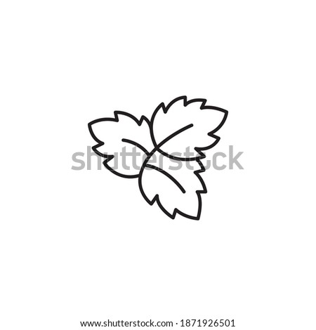 Mint, pepper mint simple thin line icon vector illustration