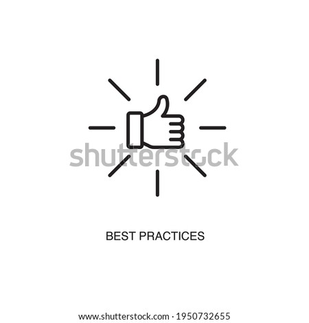 Best practices simple thin line icon vector illustration
