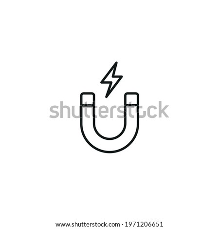 Magnet simple thin line icon vector illustration