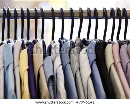 Mix color Shirt and Tie on Hangers