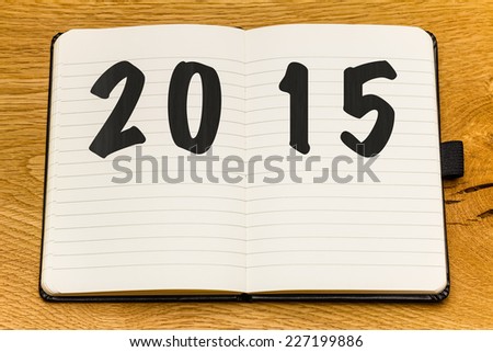 Empty pages of a notebook for 2015. Make the notes for a fresh start. Space for copy in textbook.