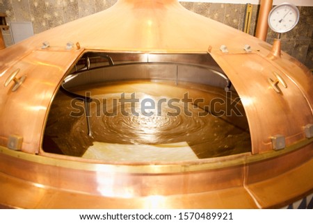 Mash tun at brewery in Traunstein, Bavaria, Germany Stock foto © 