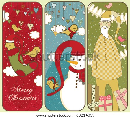 Set Of Colorful Christmas Banners