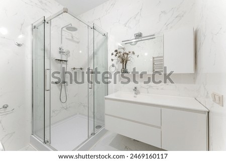 Image, Stock Photo Shower cabin in bathroom