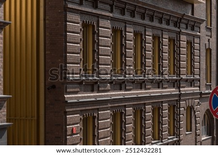 Similar – Image, Stock Photo Old clinker facade made of red brick in the sunshine in front of a bright blue sky in the Hanseatic town of Lemgo near Detmold in East Westphalia-Lippe