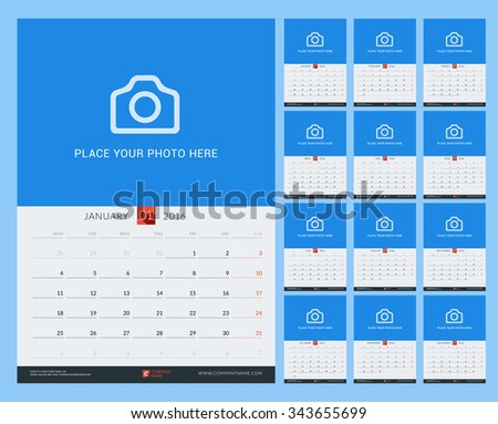 Wall Calendar November 2016 | 123Freevectors