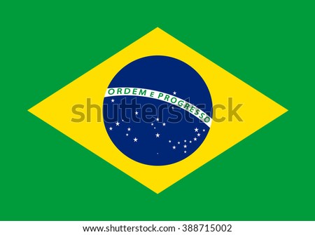 Flag Of Brazil Stock Vector Illustration 388715002 : Shutterstock
