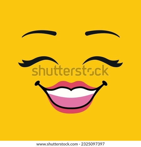 Lego minifigure girl with grinning shining smiling face bared teeth