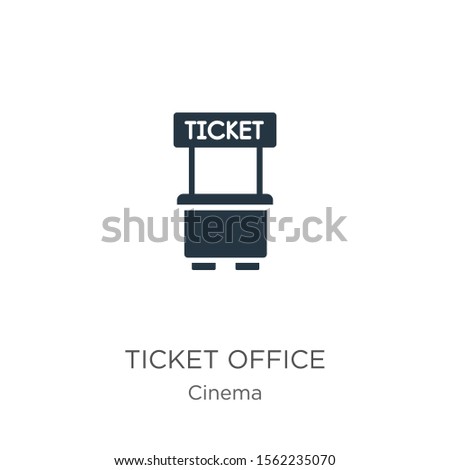 Ticket office icon vector. Trendy flat ticket office icon from cinema collection isolated on white background. Vector illustration can be used for web and mobile graphic design, logo, eps10