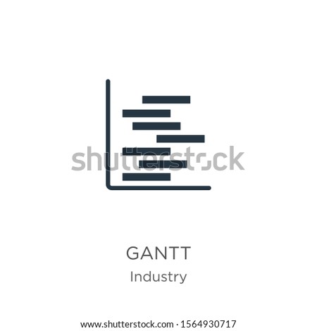Gantt icon vector. Trendy flat gantt icon from industry collection isolated on white background. Vector illustration can be used for web and mobile graphic design, logo, eps10