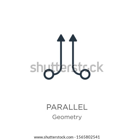Parallel icon vector. Trendy flat parallel icon from geometry collection isolated on white background. Vector illustration can be used for web and mobile graphic design, logo, eps10
