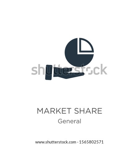 Market share icon vector. Trendy flat market share icon from general collection isolated on white background. Vector illustration can be used for web and mobile graphic design, logo, eps10