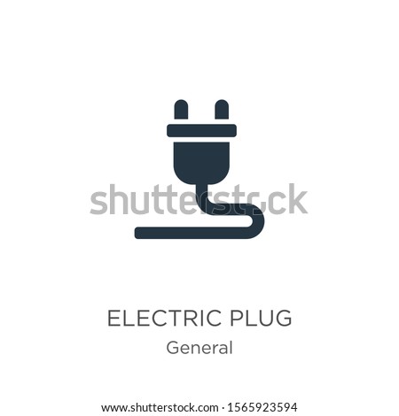 Electric plug icon vector. Trendy flat electric plug icon from general collection isolated on white background. Vector illustration can be used for web and mobile graphic design, logo, eps10