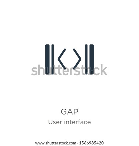 Gap icon vector. Trendy flat gap icon from user interface collection isolated on white background. Vector illustration can be used for web and mobile graphic design, logo, eps10