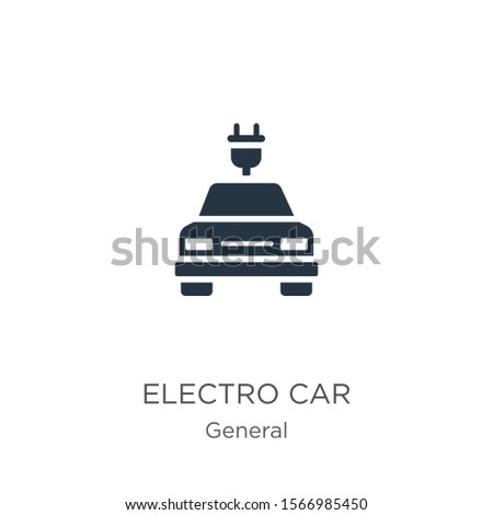 Electro car icon vector. Trendy flat electro car icon from general collection isolated on white background. Vector illustration can be used for web and mobile graphic design, logo, eps10