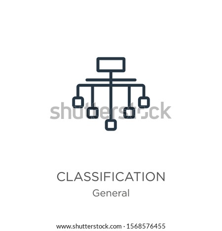 Classification icon vector. Trendy flat classification icon from general collection isolated on white background. Vector illustration can be used for web and mobile graphic design, logo, eps10