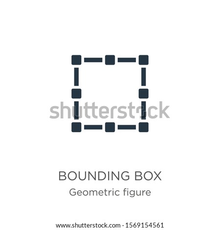 Bounding box icon vector. Trendy flat bounding box icon from geometric figure collection isolated on white background. Vector illustration can be used for web and mobile graphic design, logo, eps10