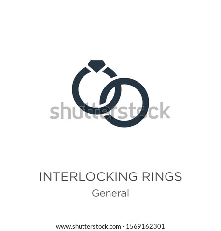 Interlocking rings icon vector. Trendy flat interlocking rings icon from general collection isolated on white background. Vector illustration can be used for web and mobile graphic design, logo, eps10