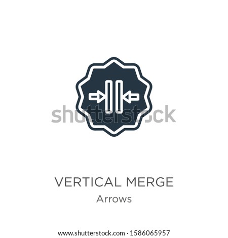 Vertical merge icon vector. Trendy flat vertical merge icon from arrows collection isolated on white background. Vector illustration can be used for web and mobile graphic design, logo, eps10