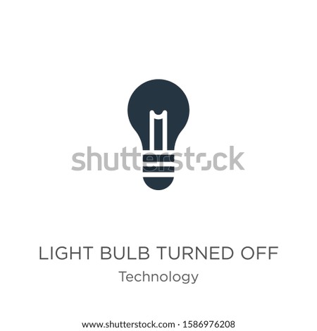 Light bulb turned off icon vector. Trendy flat light bulb turned off icon from technology collection isolated on white background. Vector illustration can be used for web and mobile graphic design, 