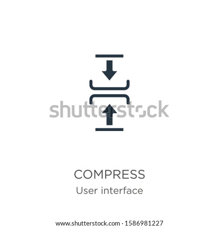 Compress icon vector. Trendy flat compress icon from user interface collection isolated on white background. Vector illustration can be used for web and mobile graphic design, logo, eps10