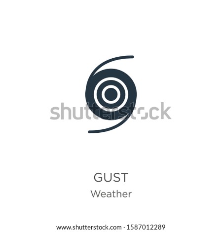 Gust icon vector. Trendy flat gust icon from weather collection isolated on white background. Vector illustration can be used for web and mobile graphic design, logo, eps10