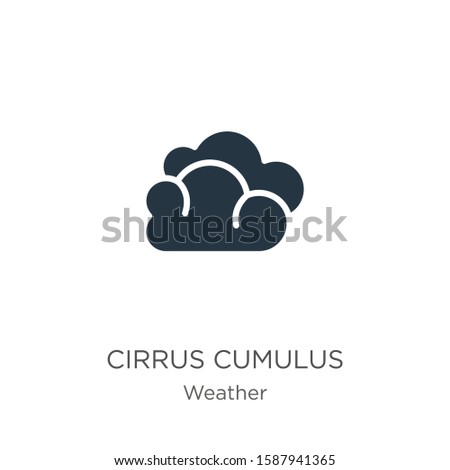 Cirrus cumulus icon vector. Trendy flat cirrus cumulus icon from weather collection isolated on white background. Vector illustration can be used for web and mobile graphic design, logo, eps10