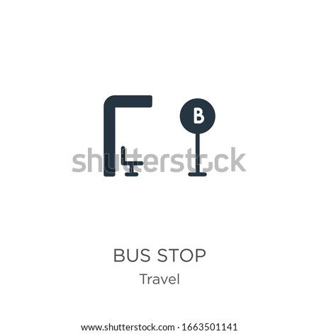 Bus stop icon vector. Trendy flat bus stop icon from travel collection isolated on white background. Vector illustration can be used for web and mobile graphic design, logo, eps10