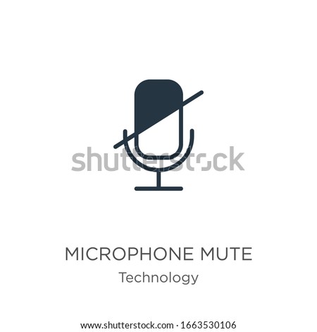 Microphone mute icon vector. Trendy flat microphone mute icon from technology collection isolated on white background. Vector illustration can be used for web and mobile graphic design, logo, eps10