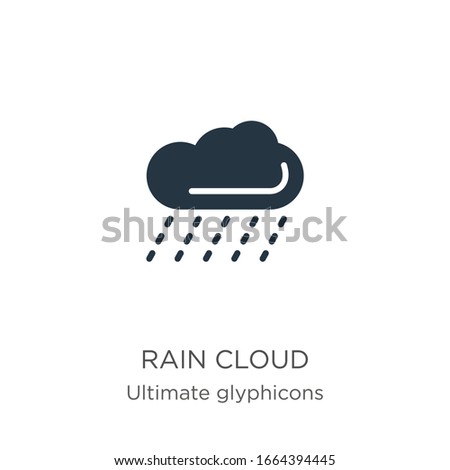 Rain cloud icon vector. Trendy flat rain cloud icon from ultimate glyphicons collection isolated on white background. Vector illustration can be used for web and mobile graphic design, logo, eps10