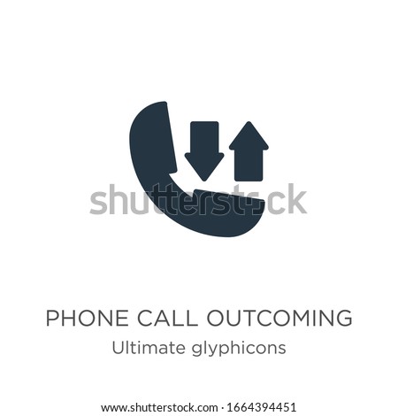 Phone call outcoming icon vector. Trendy flat phone call outcoming icon from ultimate glyphicons collection isolated on white background. Vector illustration can be used for web and mobile graphic 