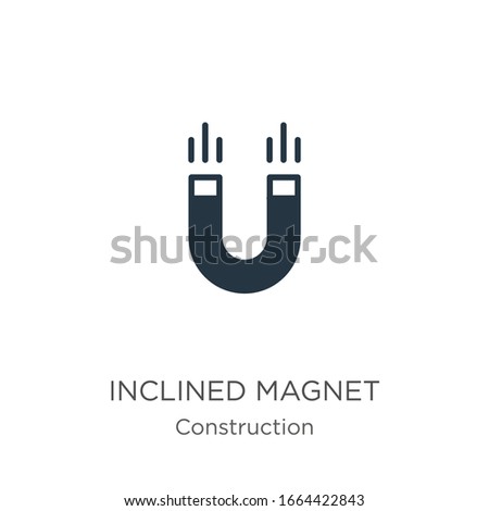 Inclined magnet icon vector. Trendy flat inclined magnet icon from construction collection isolated on white background. Vector illustration can be used for web and mobile graphic design, logo, eps10