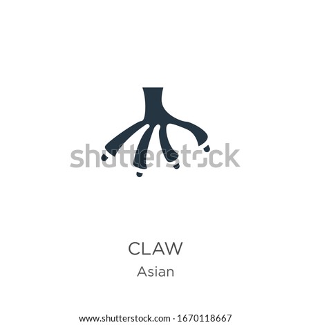 Claw icon vector. Trendy flat claw icon from asian collection isolated on white background. Vector illustration can be used for web and mobile graphic design, logo, eps10