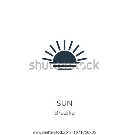 Sun icon vector. Trendy flat sun icon from brazilia collection isolated on white background. Vector illustration can be used for web and mobile graphic design, logo, eps10